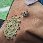 Brown leather handcrafted bag by Iwona Luka
