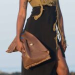 Handcrafted brown leather handbag by Iwona Luka