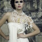 Crochet silky neck piece by Iwona Luka